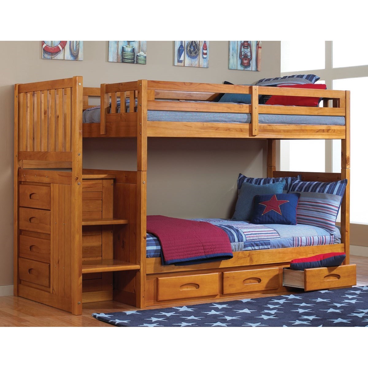 Mission stair stepper bunk sales bed